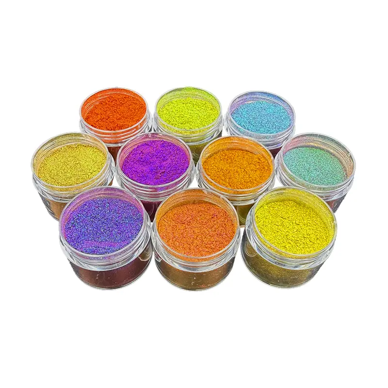 Aluminiumvrije hoog-chroma ondoorzichtige kleurveranderende pigmenten voor intense lipgloss en gezichtsmake-up